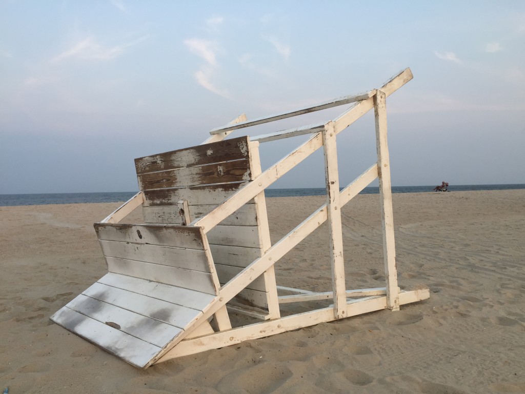 A lifeguard stand after hours in Seaside Heights, N.J. (Photo: Daniel Nee)