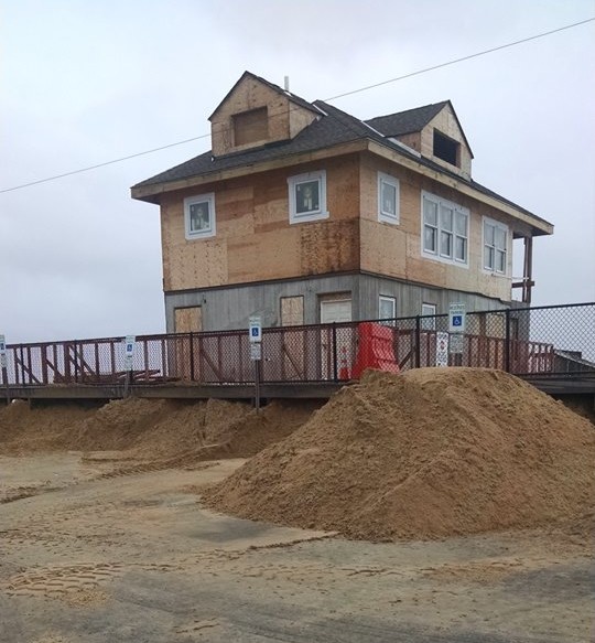 The area of the Block House, where a small breach occurred Saturday in Ortley Beach. (Photo: Toms River OEM)