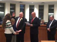 Councilman James G. Borowski is sworn into office, Jan. 4, 2016. (Photo: Daniel Nee)