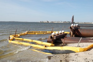 An outfall pipe linked to the Route 35 pump system in Seaside Park, March 30, 2016. (Photo: Daniel Nee)
