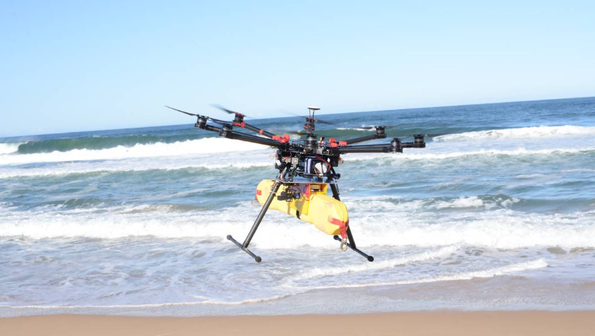 A drone being used on a beach. (Credit: Bay Post/Australia)