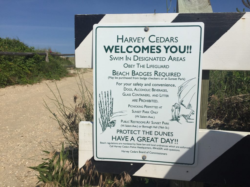 Beach rules in Harvey Cedars, NJ. (Photo: Daniel Nee)