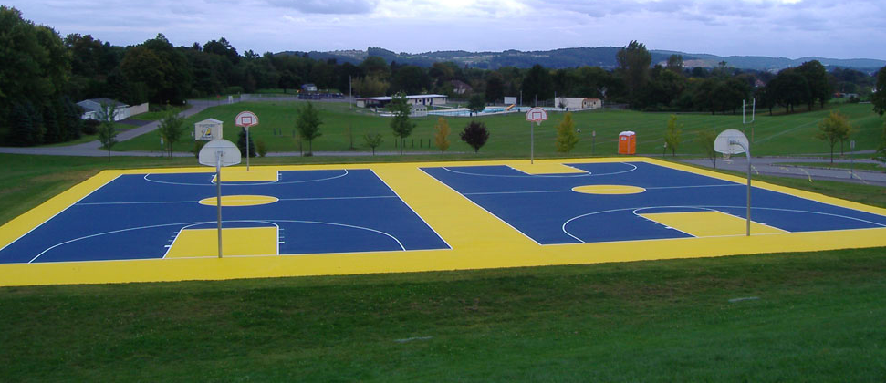 A basketball court built by Halecon Inc., of Bridgewater. (Photo: Halecon)