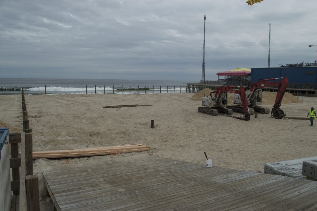 Construction on the expansion of Casino Pier begins in Seaside Heights, Sept. 27, 2016. (Photo: Daniel Nee)