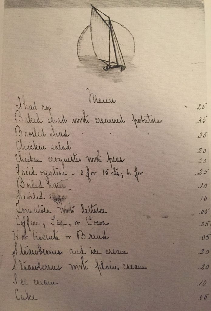 The Ortley Inn's menu, in an undated photo. (Photo: Lord Family)