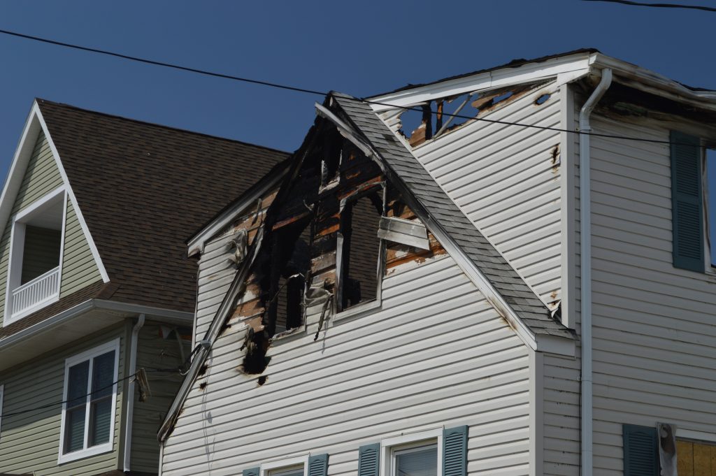 A home damaged by fire in Ortley Beach, April 16, 2018. (Photo: Daniel Nee)