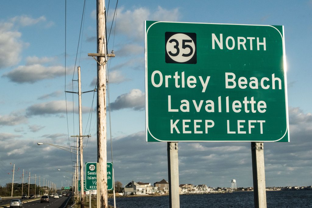 A road sign directing drivers to Lavallette. (Photo: Daniel Nee)