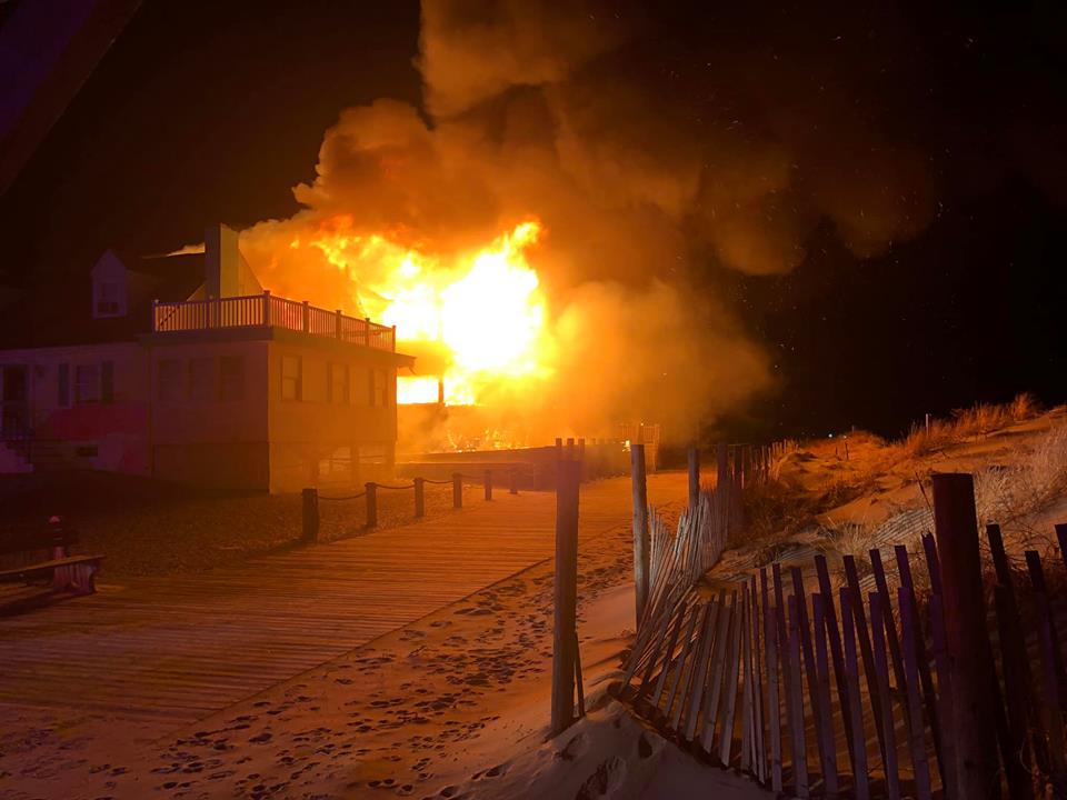 A home on the oceanfront in Lavallette near Newark Avenue that burnt down Dec. 20, 2018. (Photo: Lavallette PBA)