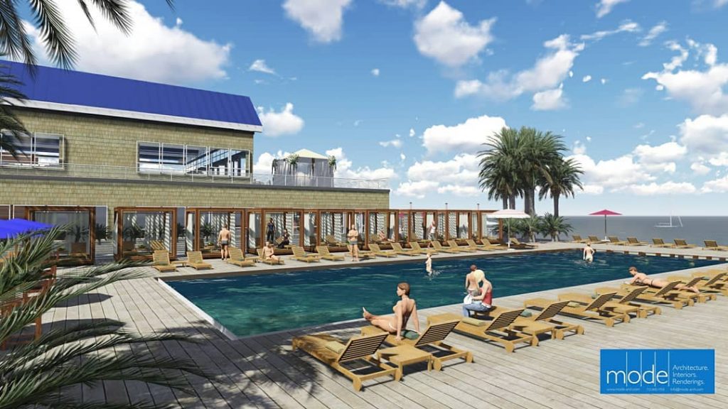 A rendering of the Beach Bar, recently approved by the Seaside Heights planning board. (Credit: MODE Architects)