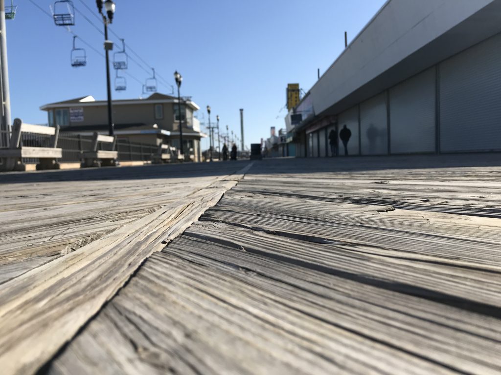 An empty Seaside Heights boardwalk, March 2020. (Photo: Daniel Nee)