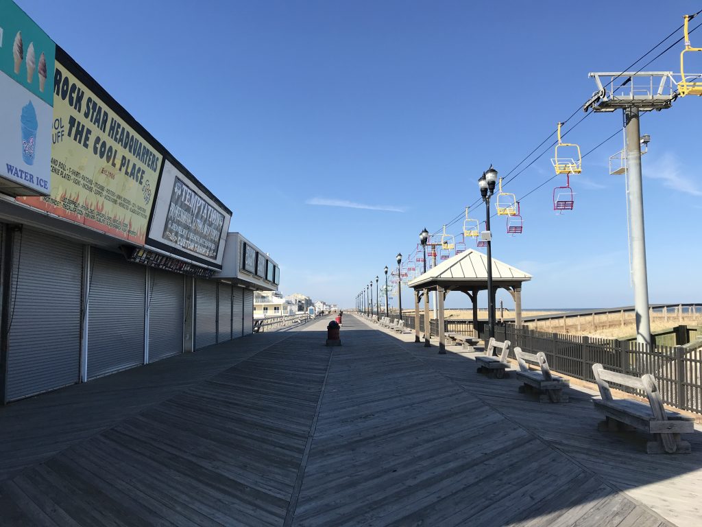 An empty Seaside Heights boardwalk, March 2020. (Photo: Daniel Nee)