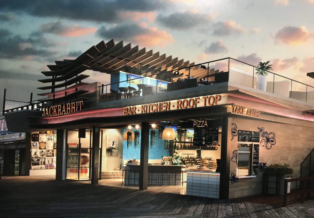 Renderings of a proposed bar on the Seaside Heights boardwalk. (Photo: Daniel Nee)