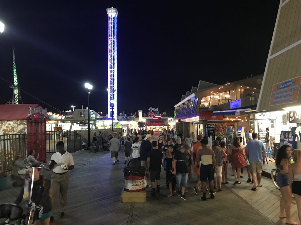 The Seaside Heights boardwalk on a busy night during the summer of 2019. (Photo: Daniel Nee)