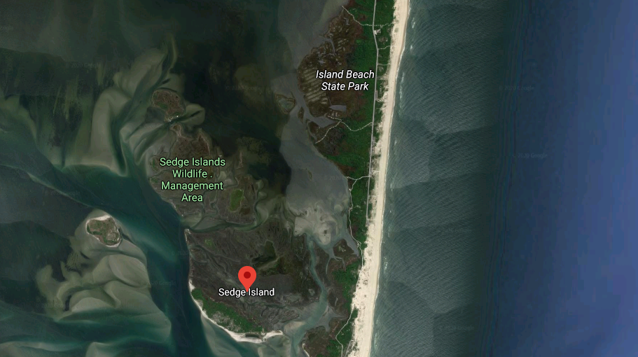 Sedge Islands, Island Beach State Park. (Credit: Google Maps)