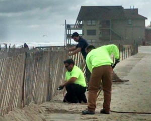 Crews work on repairs at Ortley Beach following a nor'easter. (Photo: Toms River Twp.)