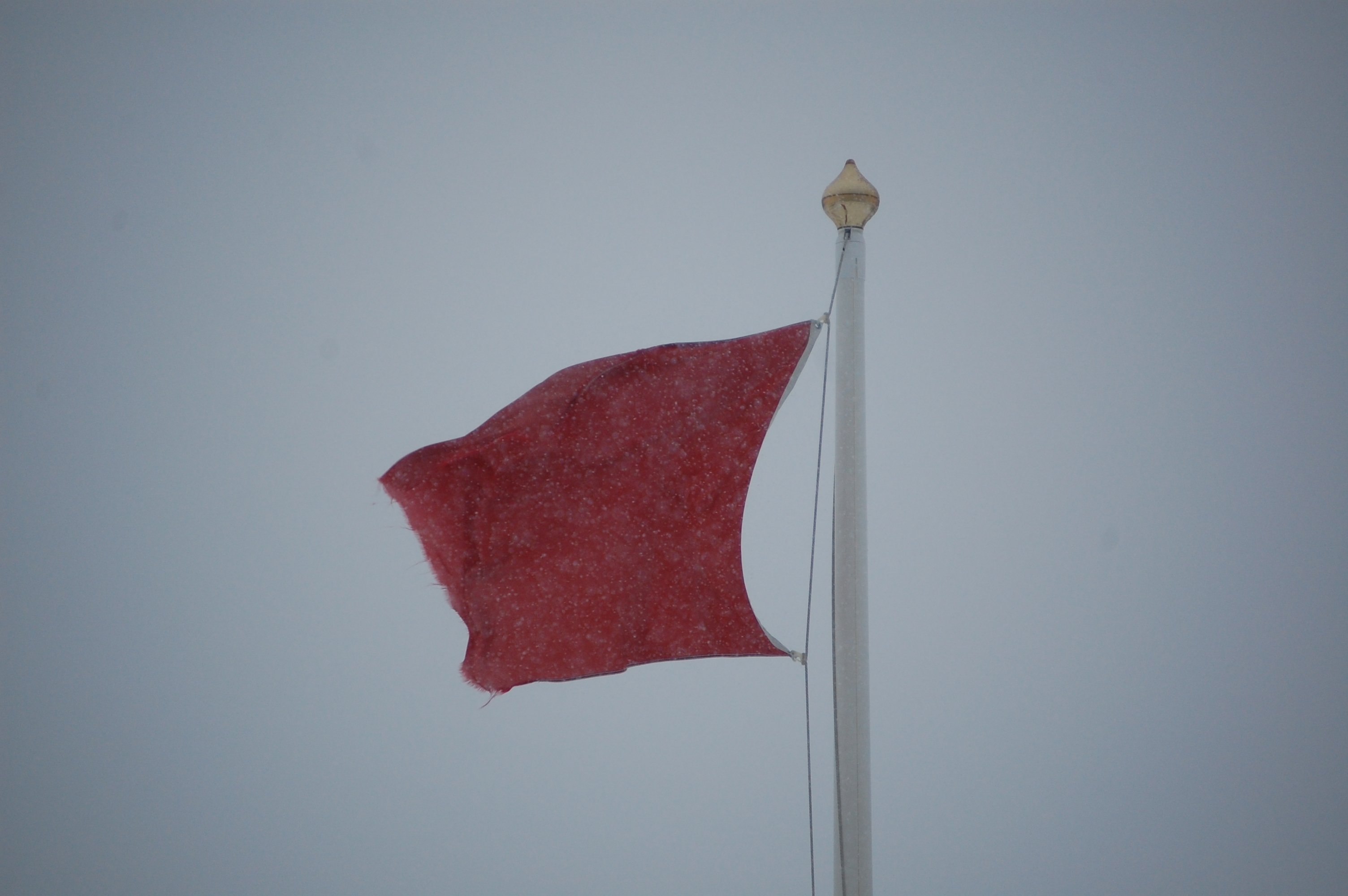 The flag at Brick Beach III in Brick Township. (Photo: Daniel Nee)