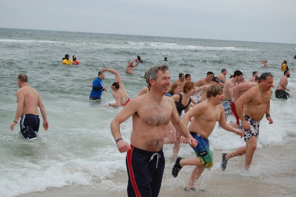 Participants in the 2015 Seaside Heights Polar Plunge, Feb. 21, 2015. (Photo: Daniel Nee)