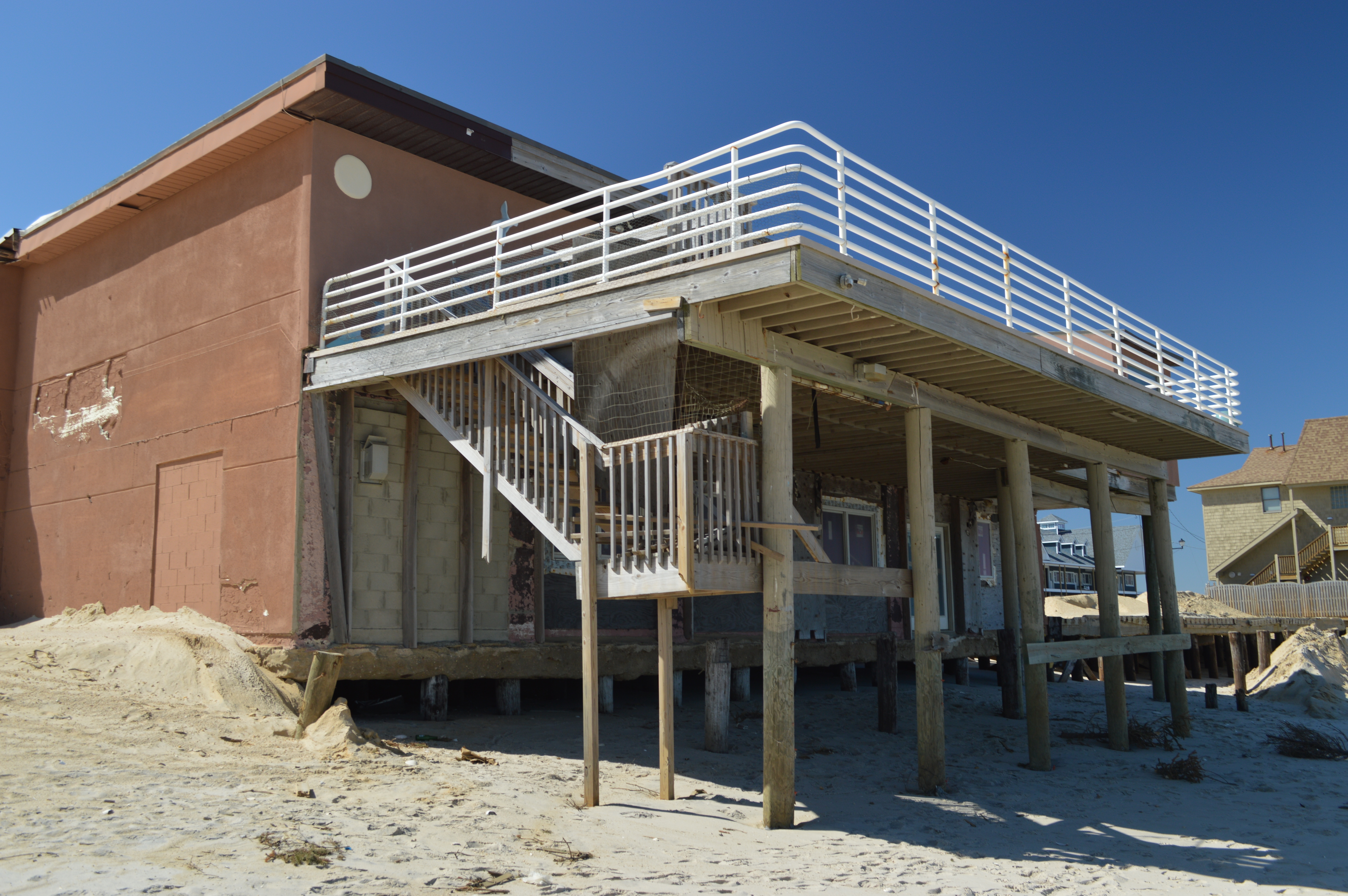 Remnants of the Surf Club in Ortley Beach, destroyed in Superstorm Sandy. (Photo: Daniel Nee)