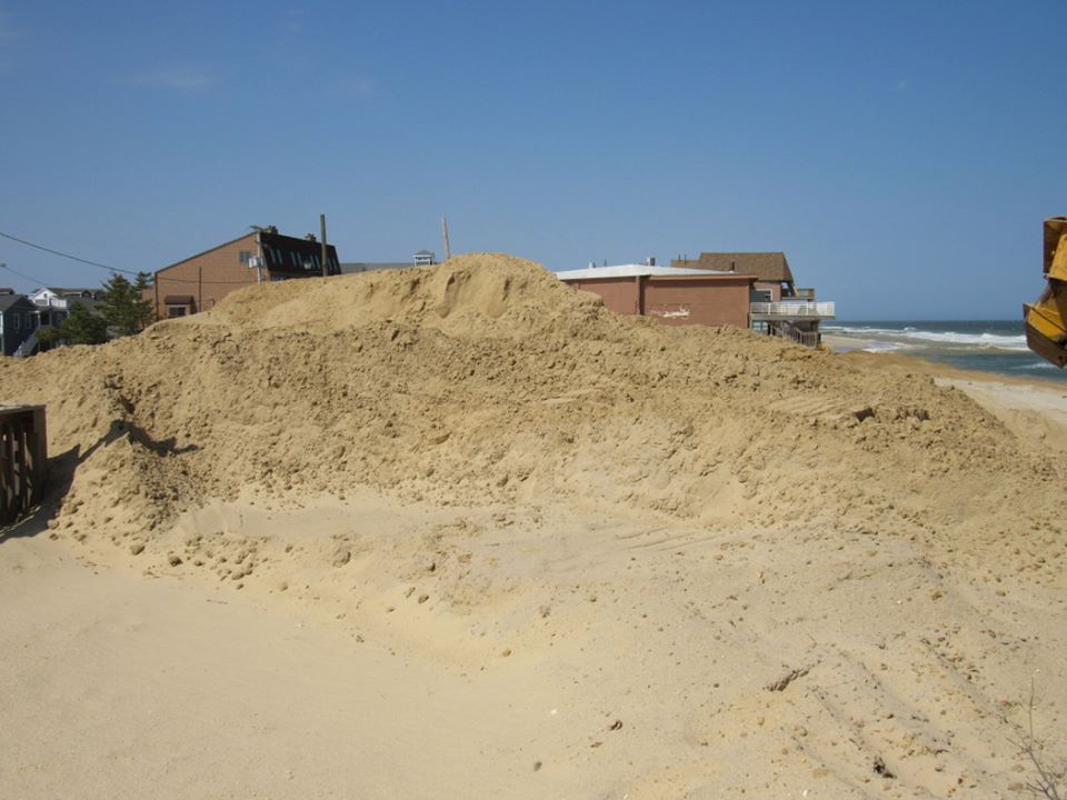 Sand deliveries in Ortley Beach, April 2016. (Photo: Toms River Twp.)