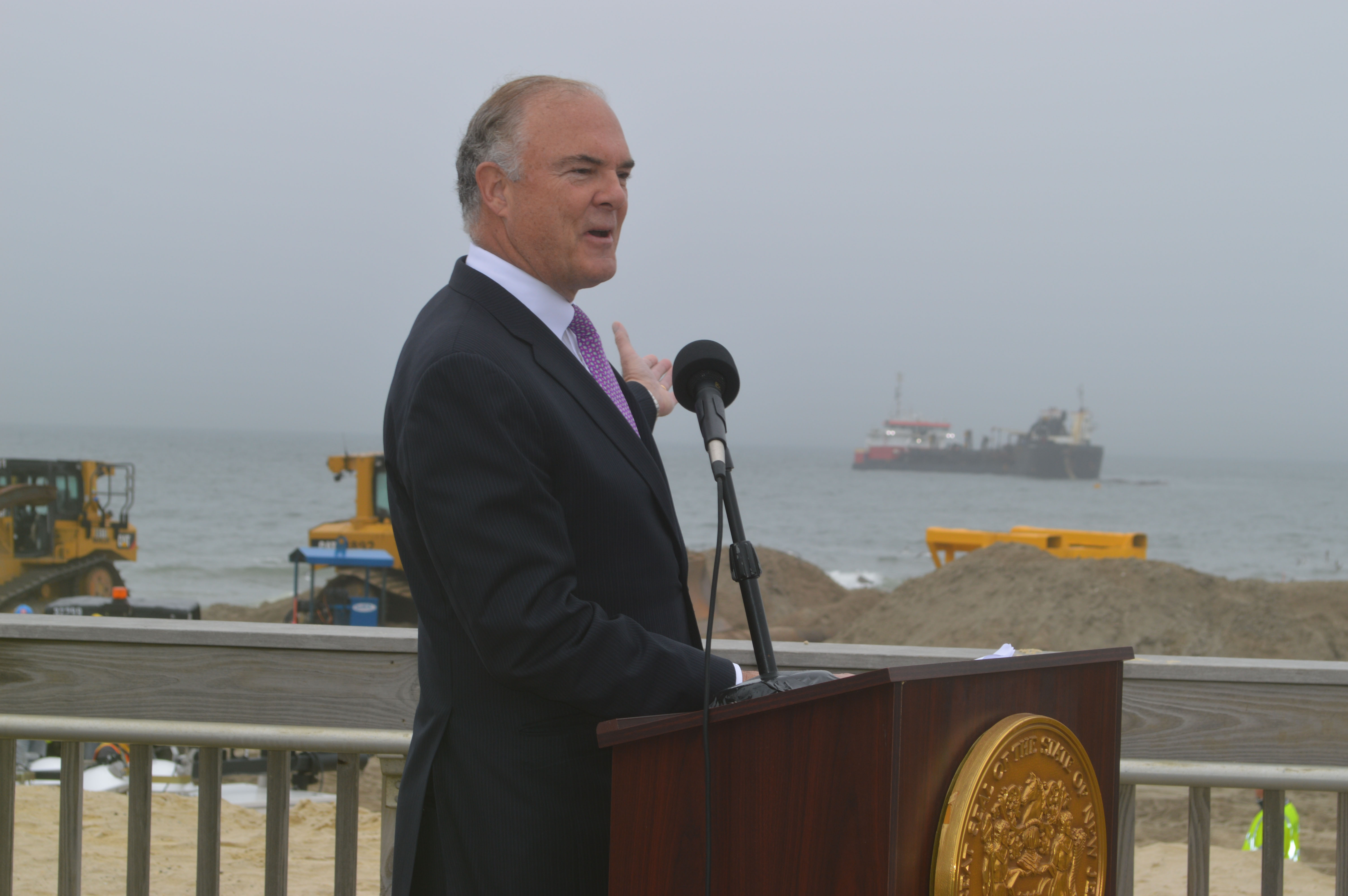N.J. Department of Environmental Protection Commissioner Bob Martin speaks in Ortley Beach, May 31, 2017. (Photo: Daniel Nee)