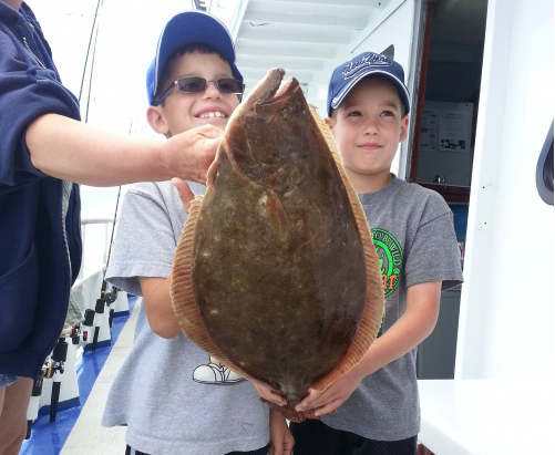 Two happy, young anglers with their catch on board the Norma-K out of Point Pleasant. (Photo: Norma-K crew.)