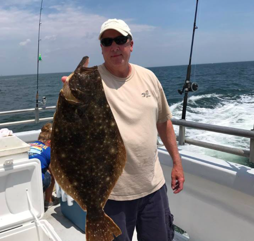 A fluke caught July 2017 on board the Gambler party boat. (Photo: Gambler Crew)