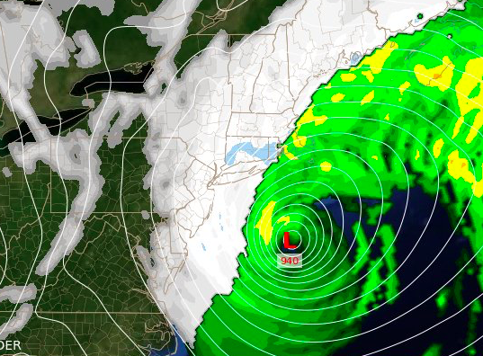 Modeling of a coastal storm expected to strike New Jersey Jan. 4, 2017. (Credit: NWS)