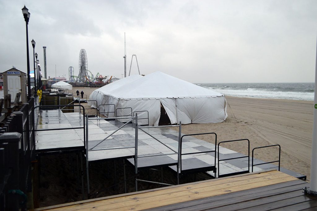 Preparations for the 2018 Seaside Heights Polar Plunge. (Photo: Daniel Nee)