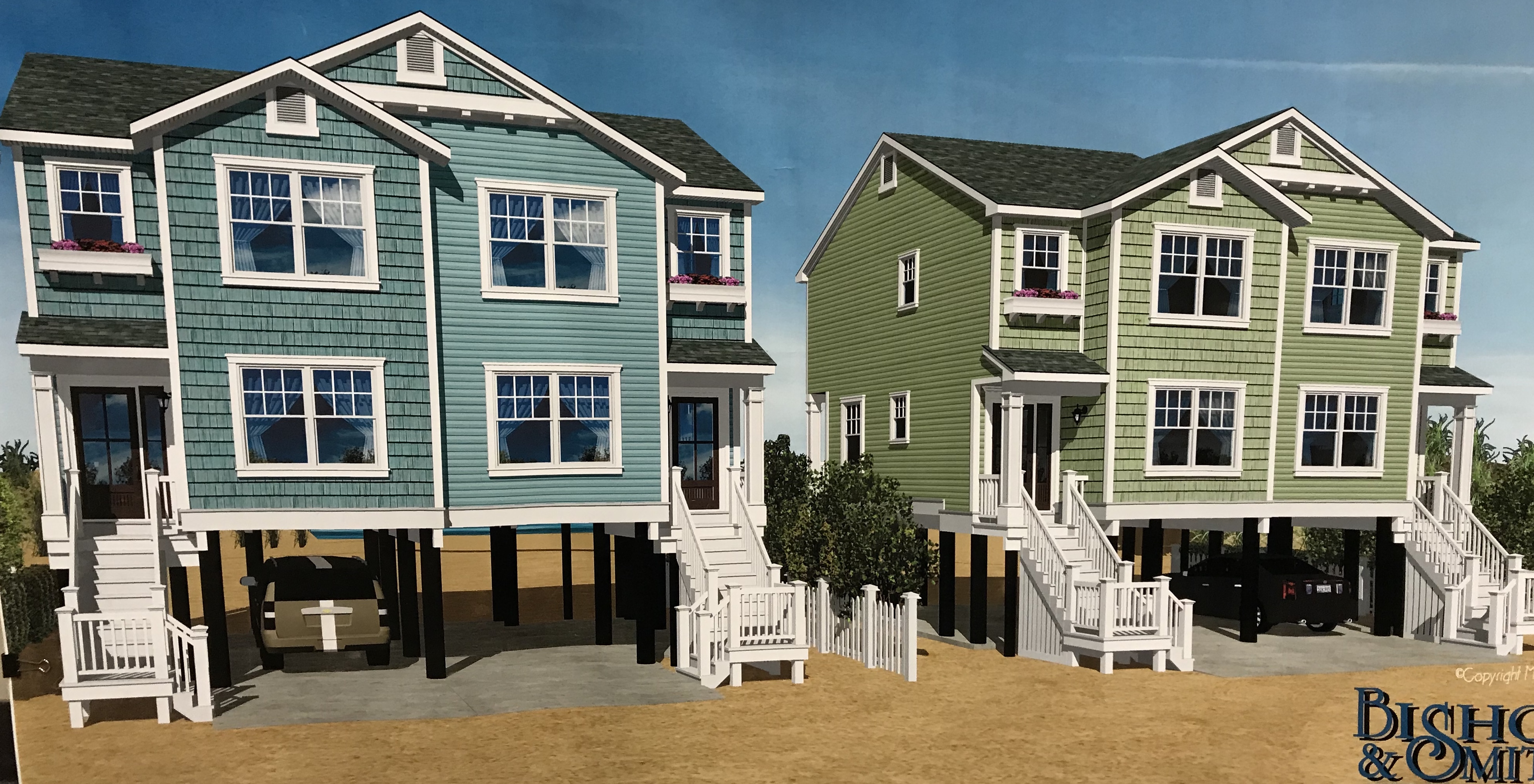 A rendering of proposed homes for the rebuilt Camp Osborn neighborhood. (Photo: Daniel Nee)