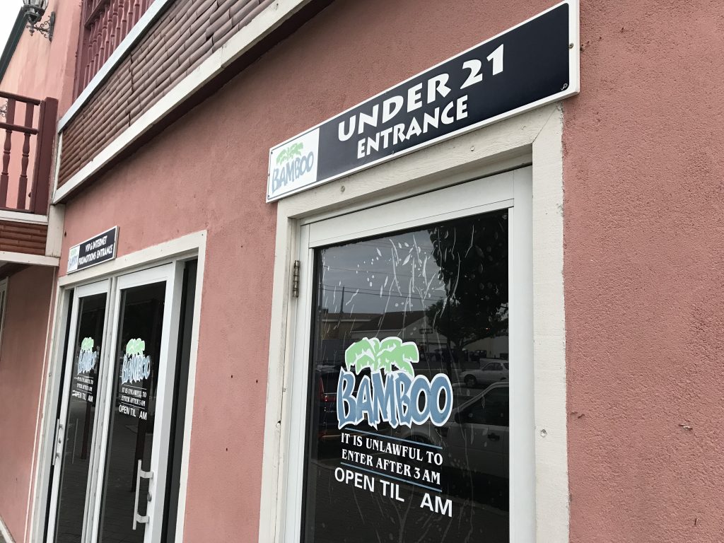 An 'under 21' entrance at Bamboo Bar in Seaside Heights. (Photo: Daniel Nee)
