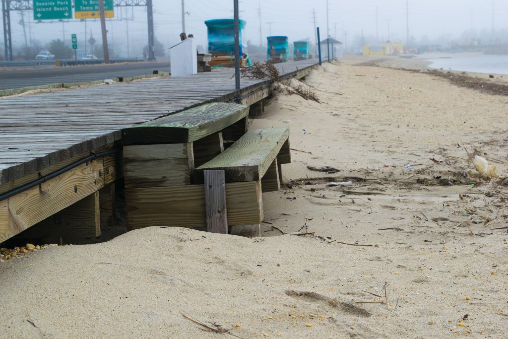 The current access point for Sunset Beach in Seaside Heights, Feb. 6, 2019. (Photo: Daniel Nee)