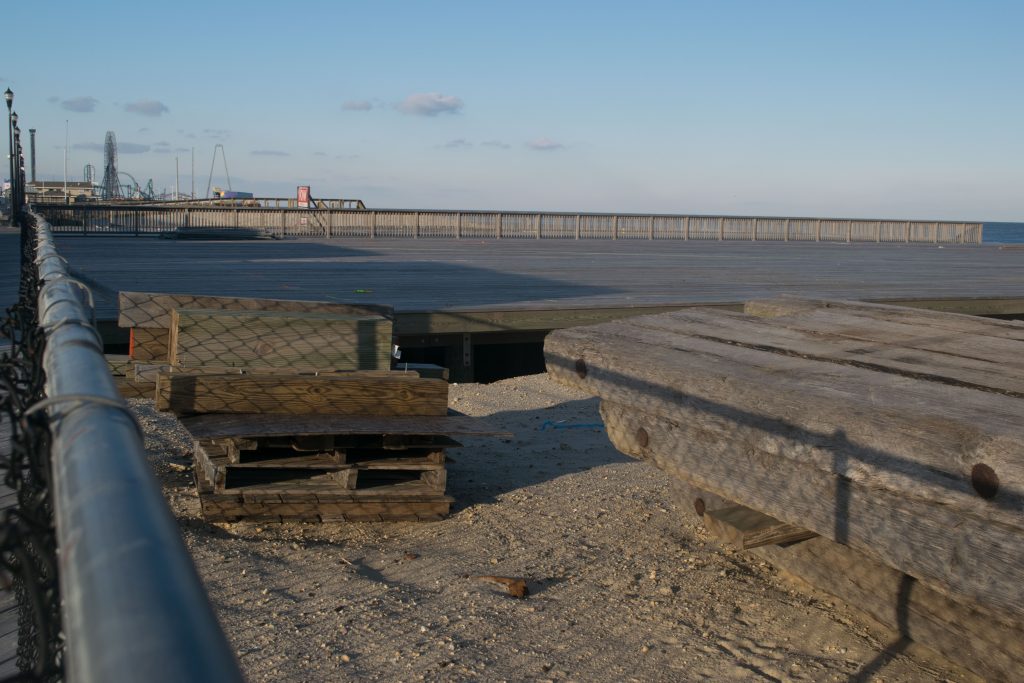The future site of a major beach club in Seaside Heights near Dupont Avenue, March 2019. (Photo: Daniel Nee)
