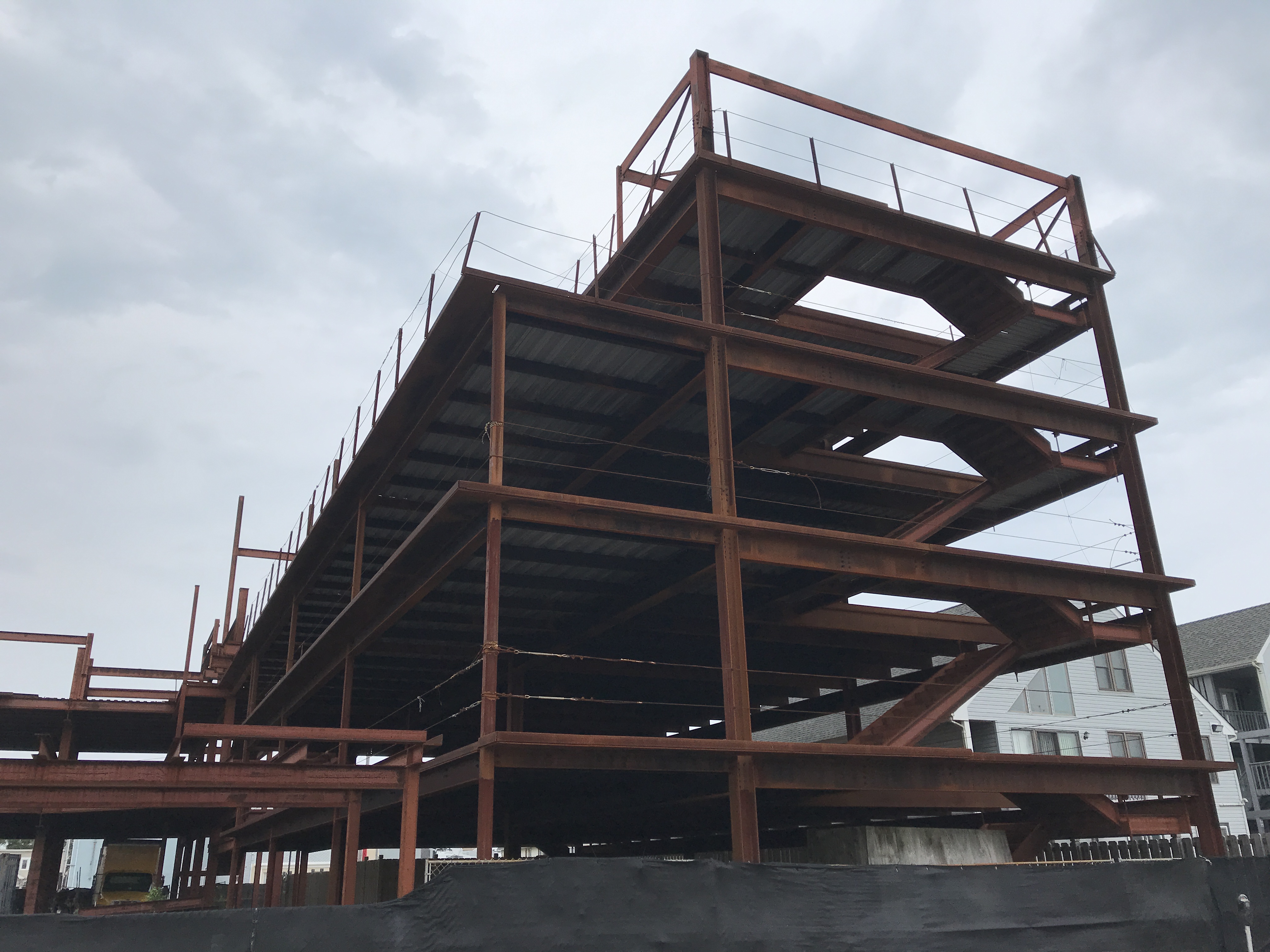 The steel structure at the Boulevard and Hamilton Avenue in Seaside Heights, June 5, 2019. (Photo: Daniel Nee)