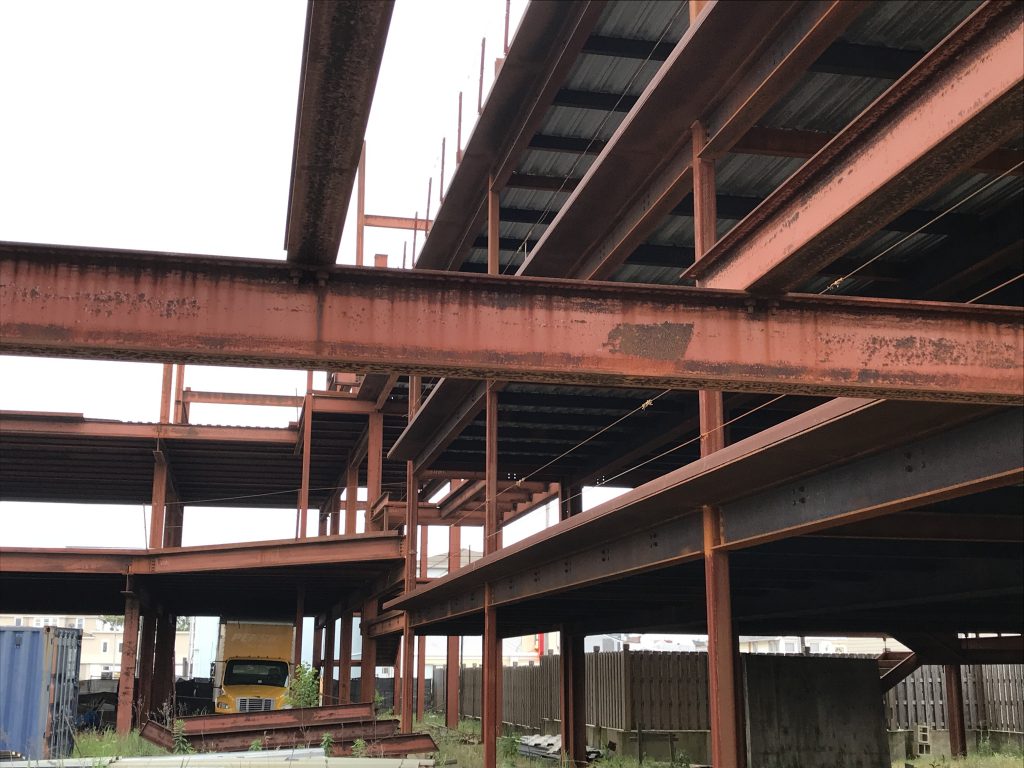The steel structure at the Boulevard and Hamilton Avenue in Seaside Heights, June 5, 2019. (Photo: Daniel Nee)