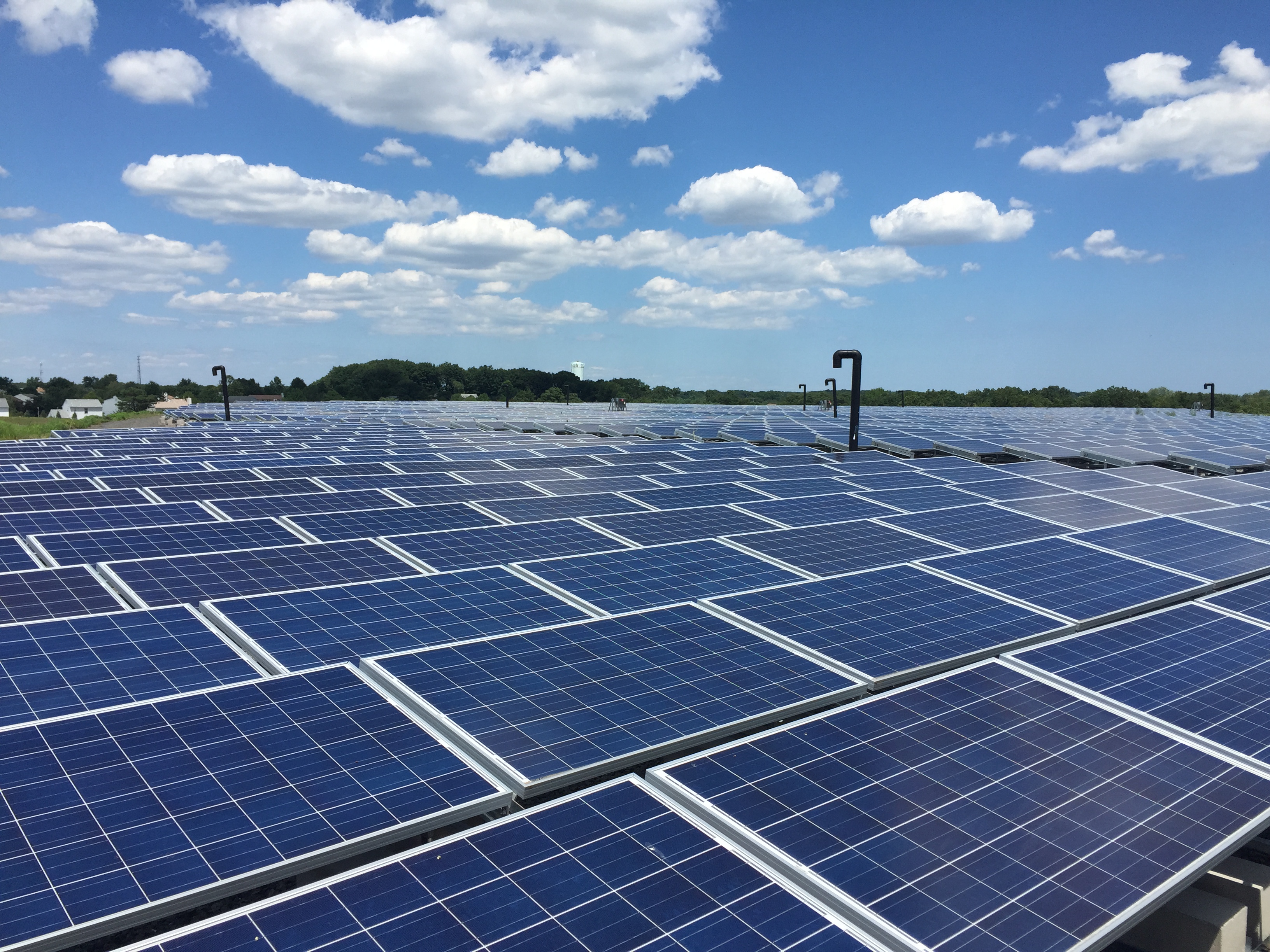 A solar field built at the former French's Landfill site in Brick Township. (Photo: Daniel Nee)