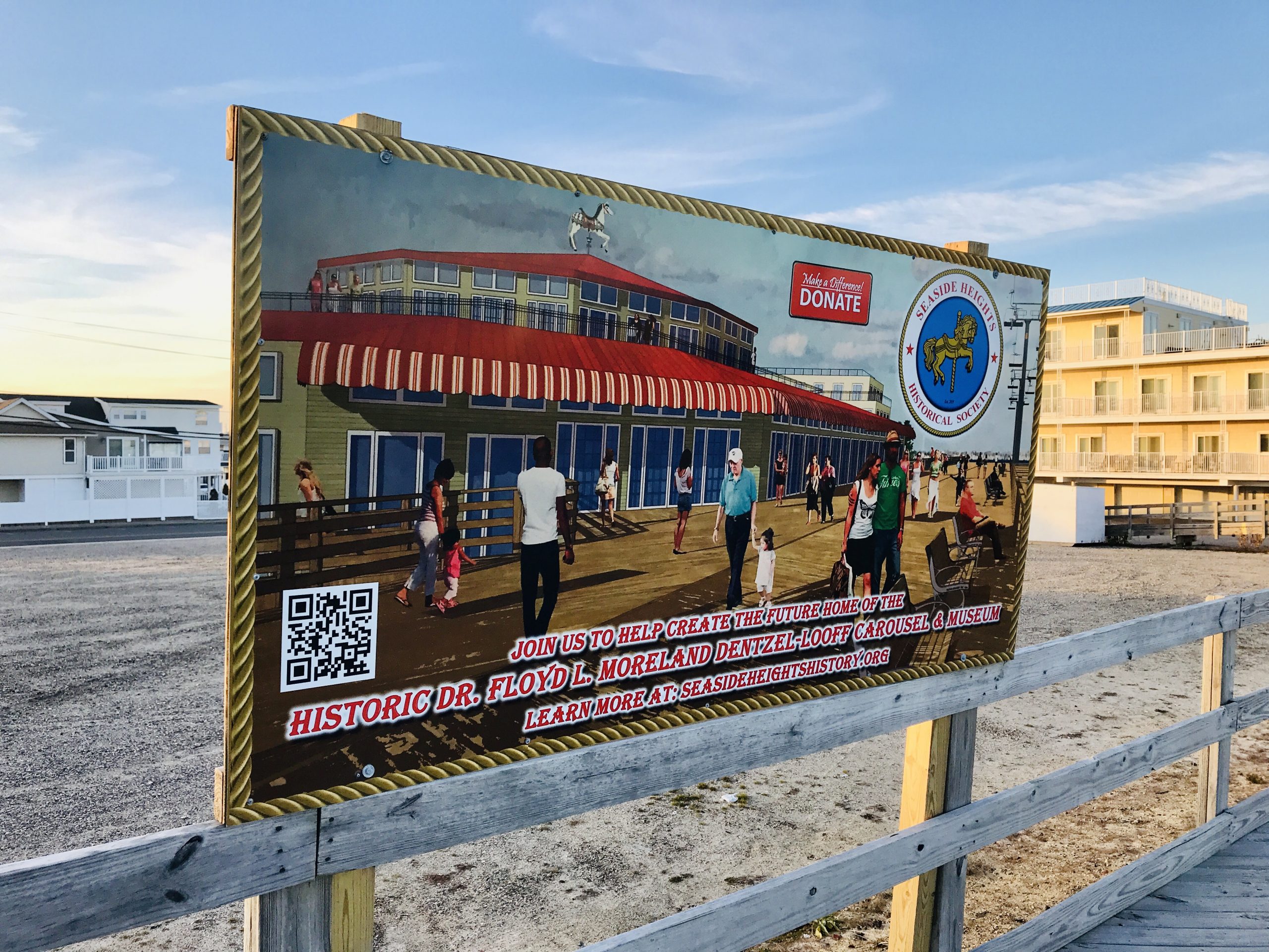 The future home of the Seaside Heights boardwalk museum and carousel at Carteret Avenue. (Photo: Daniel Nee)
