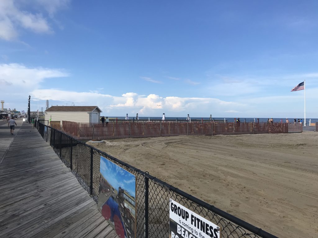The future site of a beach and pool club at Dupont Avenue in Seaside Heights, July 2020. (Photo: Daniel Nee)