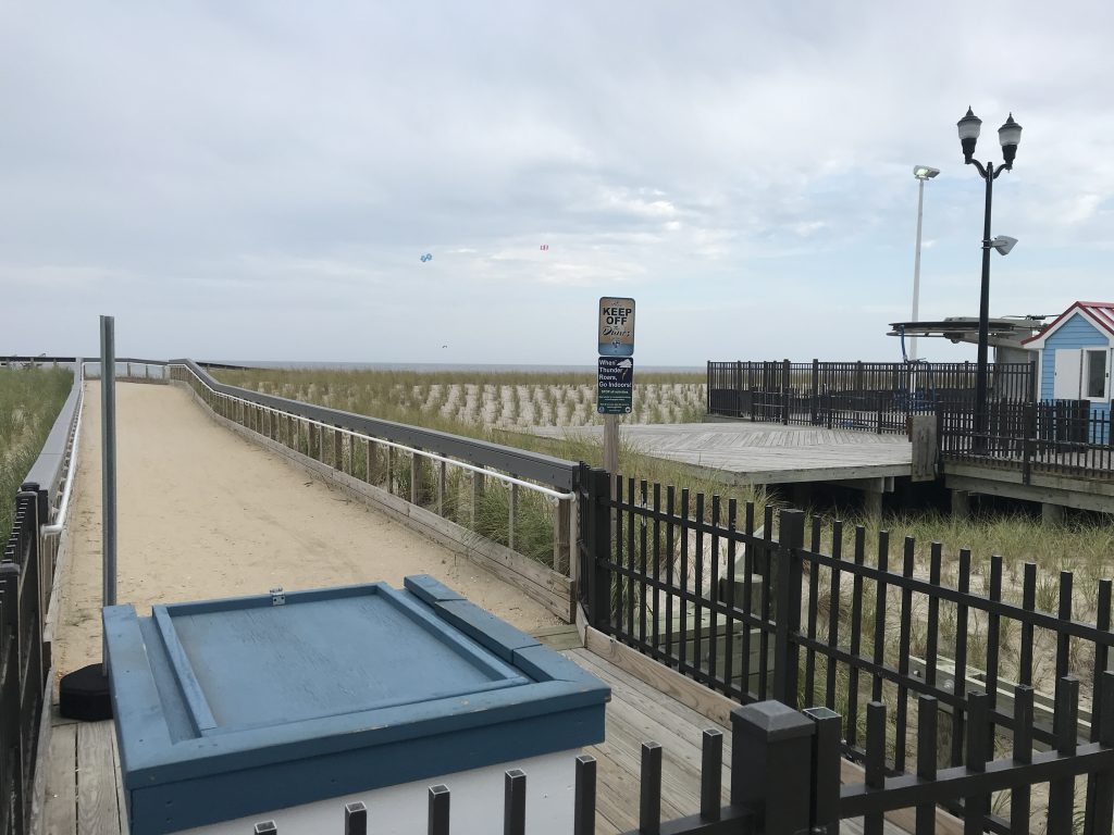 The location of a planned viewing platform on the Seaside Heights boardwalk. (Photo: Daniel Nee)