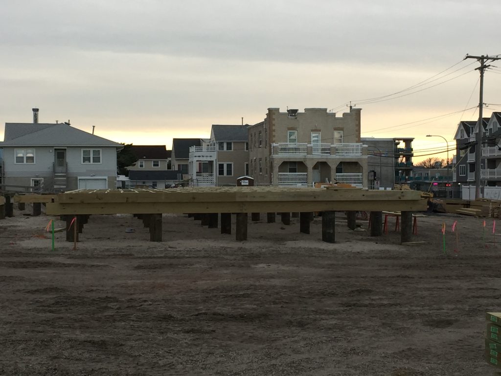 Construction underway at the future home of Seaside Heights' historic carousel, Nov. 2020. (Photo: Daniel Nee)