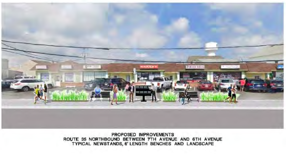 The Ortley Beach streetscape plan. (Credit: Toms River Township)