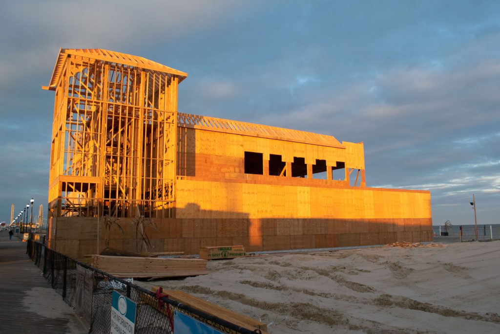 Construction begins on a beach club and entertainment complex in Seaside Heights, Dec. 2020. (Photo: Daniel Nee)