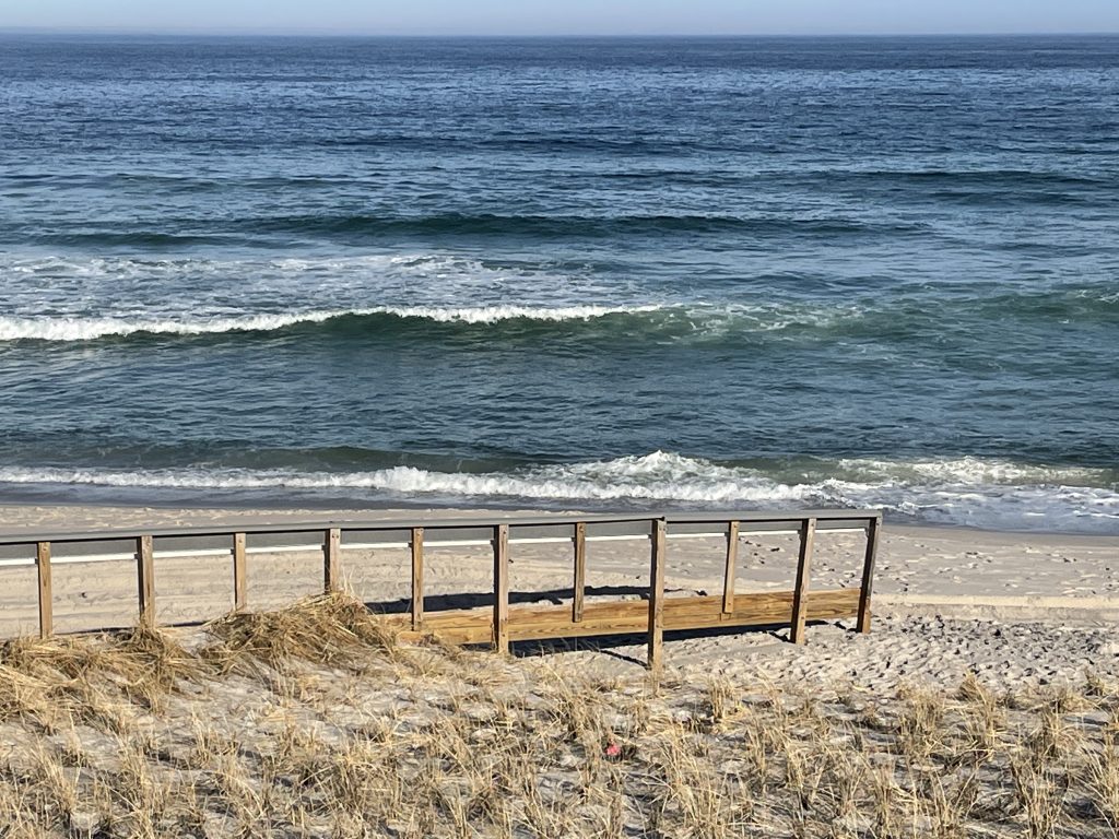 Toms River beaches in March 2021, still showing signs of damage from the Feb. 1-2 nor'easter. (Photo: Daniel Nee)