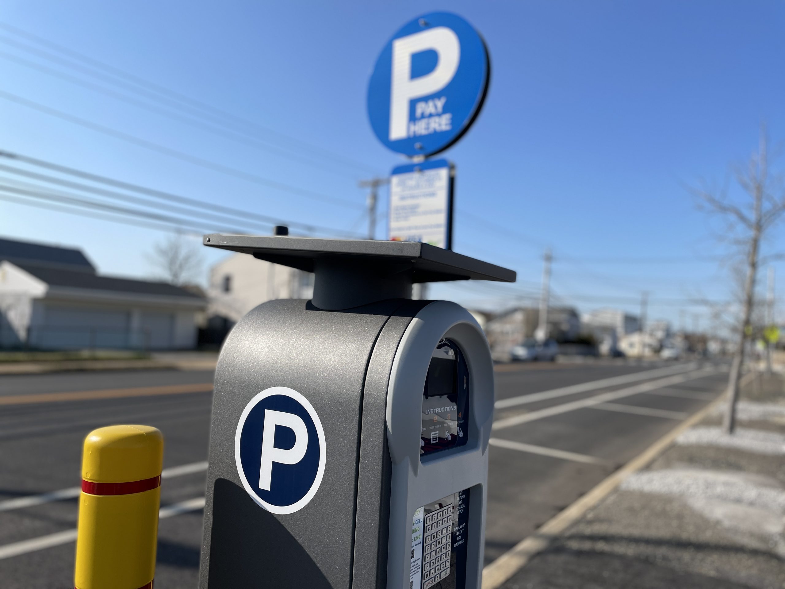 New parking kiosks installed in Seaside Heights, N.J. for the 2021 season. (Photo: Daniel Nee)
