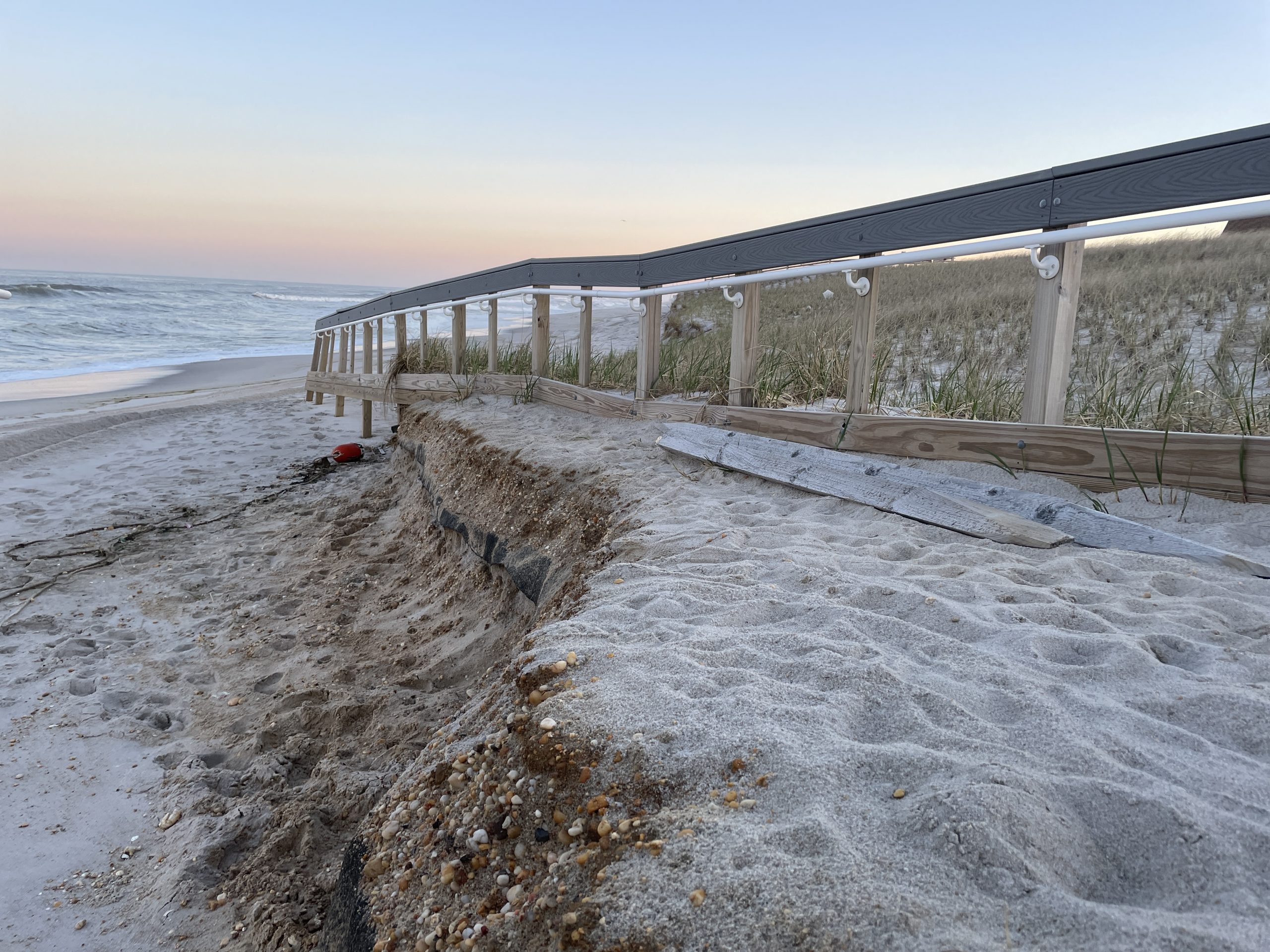 Damage in Ortley Beach left over from the Feb. 1-2, 2021 nor'easter, April 2021. (Photo: Daniel Nee)