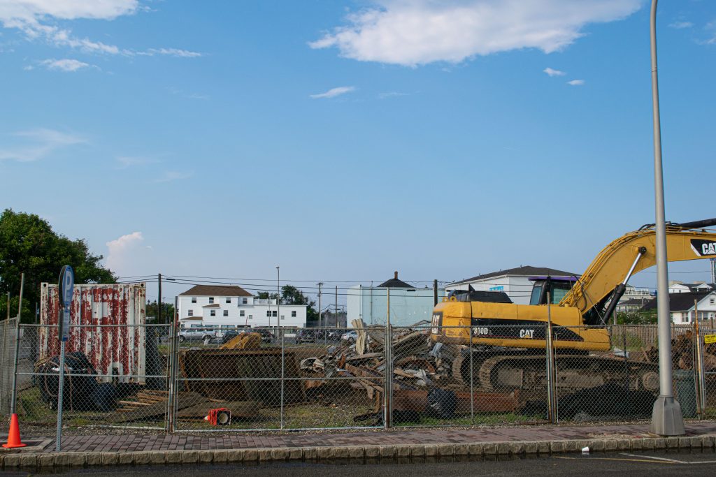The Boulevard in Seaside Heights following the demolition of the steel structure between Hamilton and Webster avenues, Aug. 26, 2021. (Photo: Daniel Nee)