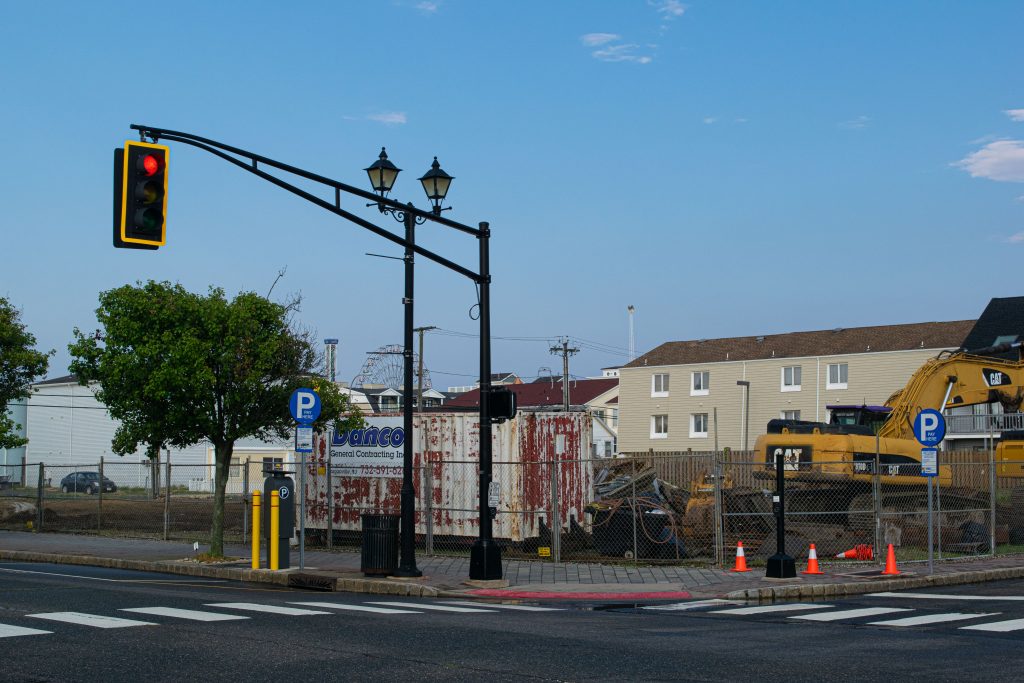 The Boulevard in Seaside Heights following the demolition of the steel structure between Hamilton and Webster avenues, Aug. 26, 2021. (Photo: Daniel Nee)