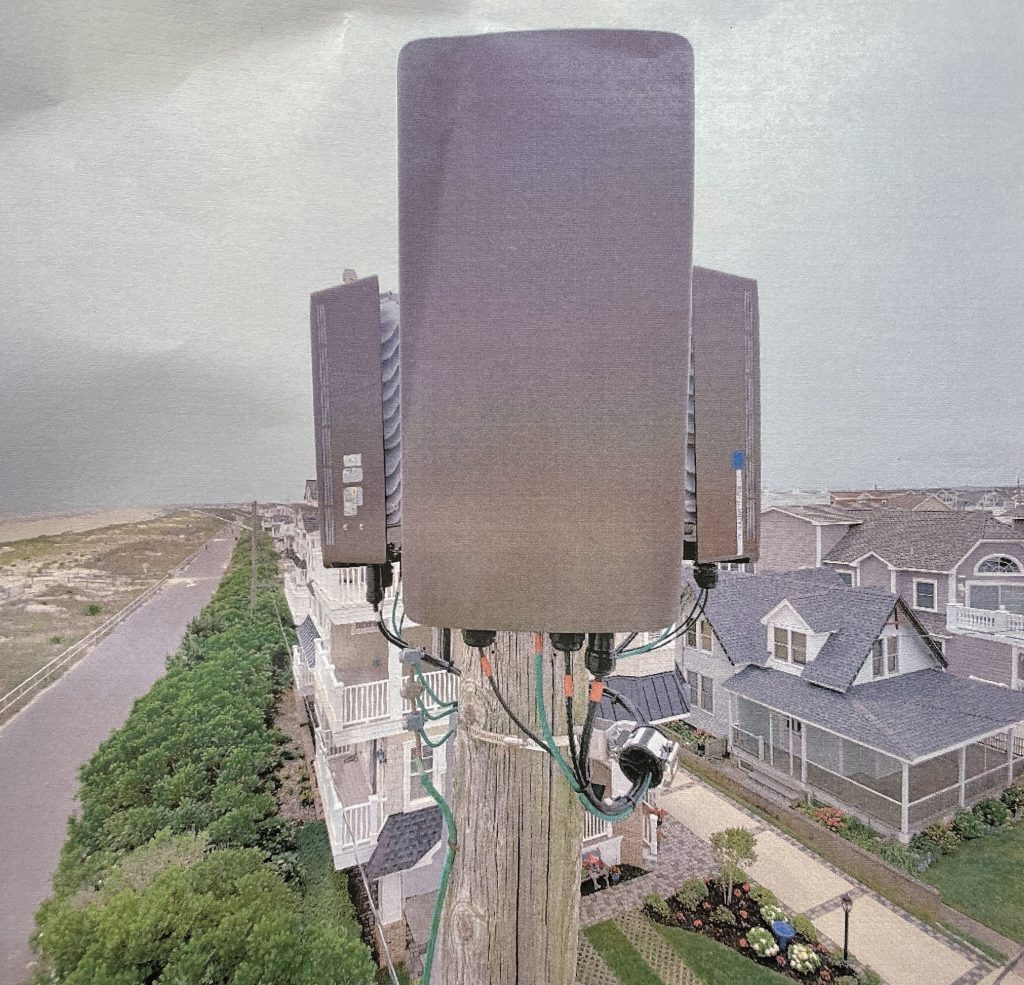 A computer rendering of what 5G network nodes will look like in Lavallette. (Source: Verizon via Lavallette Borough)