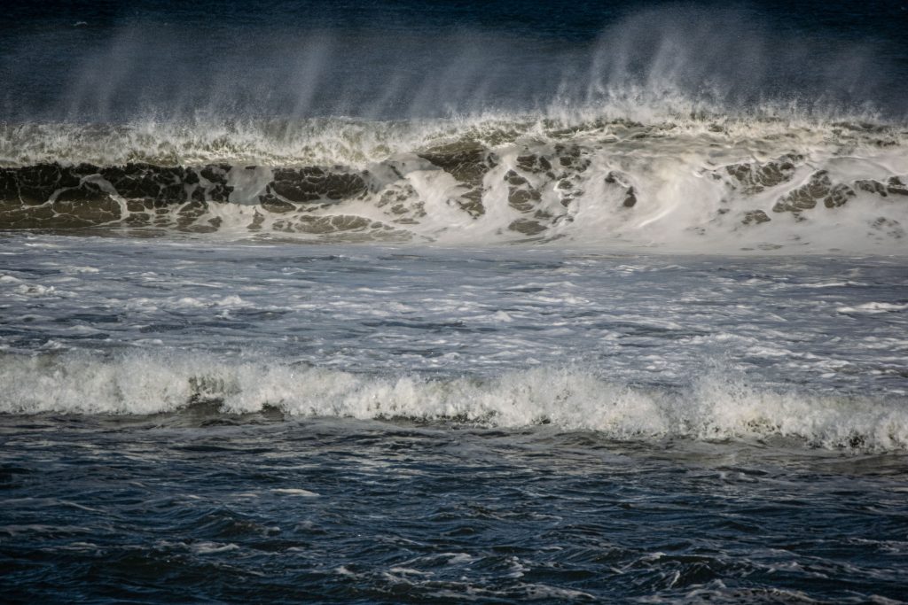 Rough surf and large waves off Brick Township, Ocean County, N.J., Sept. 10, 2021. (Photo: Daniel Nee)