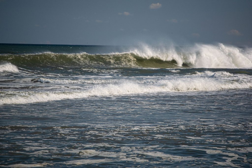 Rough surf and large waves off Brick Township, Ocean County, N.J., Sept. 10, 2021. (Photo: Daniel Nee)
