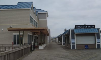 The Ocean Club and adjacent kiosks, Seaside Heights, N.J., Oct. 2021. (Photo: Daniel Nee)